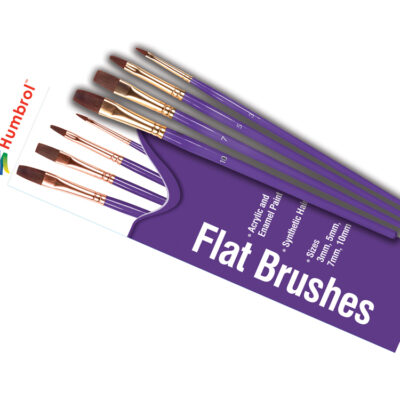 Humbrol Flat Brush Pack - 3, 5, 7, 10