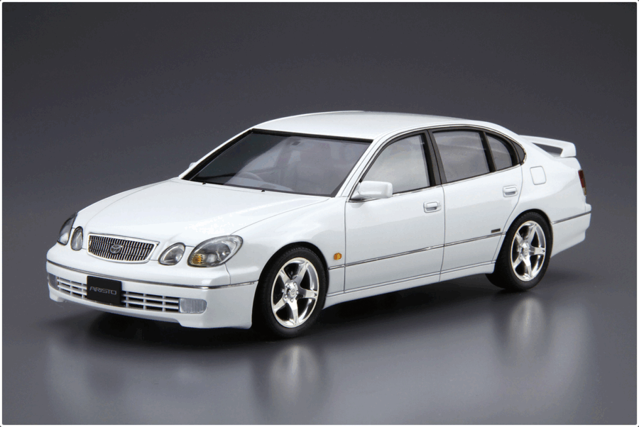1:24 Scale Aoshima Toyota JZS161 Aristo V300 Vertex Edition '97 Model Kit - Image 2