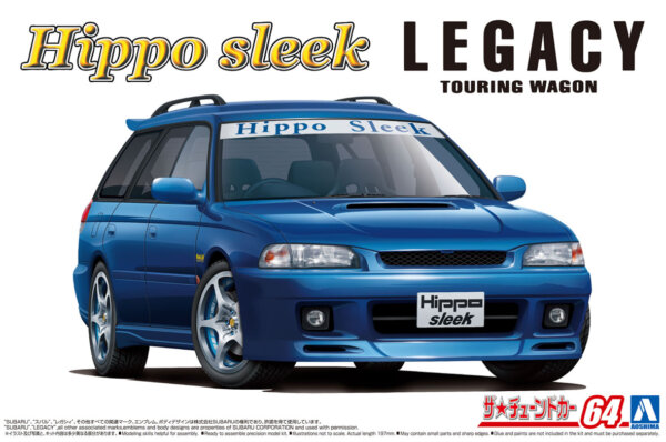 1:24 Scale Aoshima Subaru Legacy Touring By Hippo Sleek BG5 1993 Model Kit #1208p