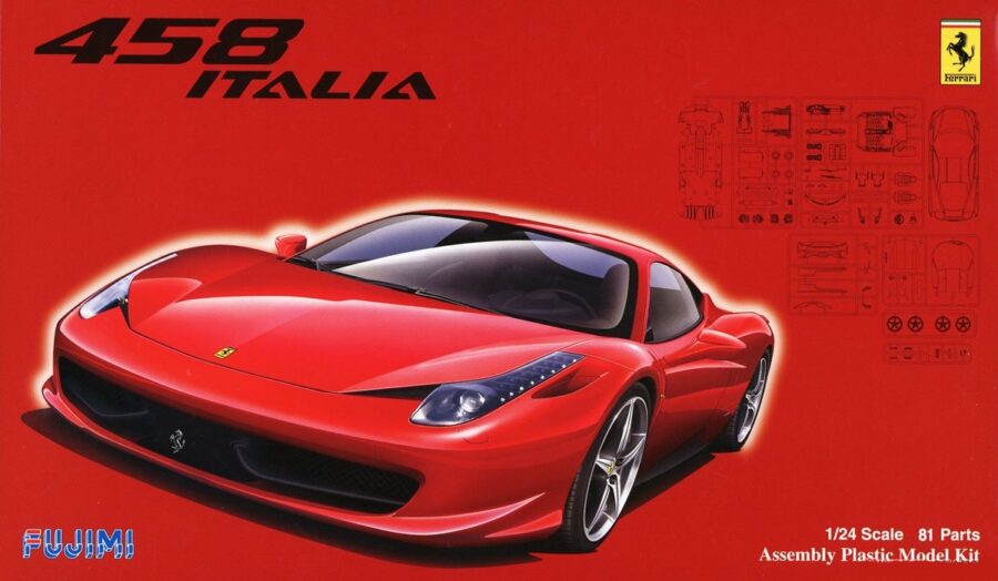 1:24 Scale Fujimi Ferrari 458 Italia Model Kit