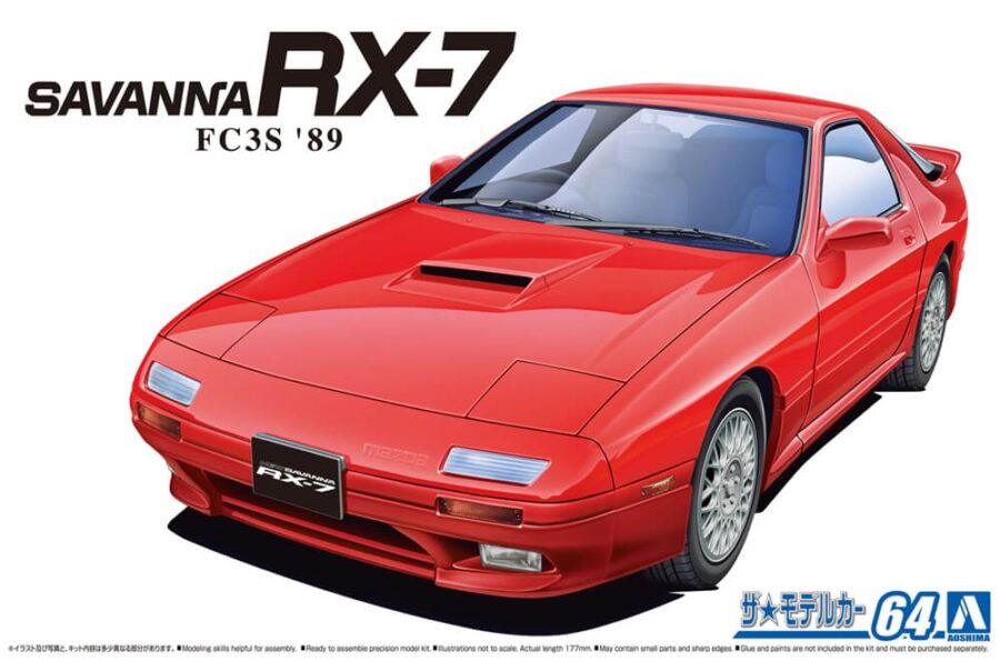 1:24 Scale Aoshima Mazda RX7 FC3S Savanna Model Kit
