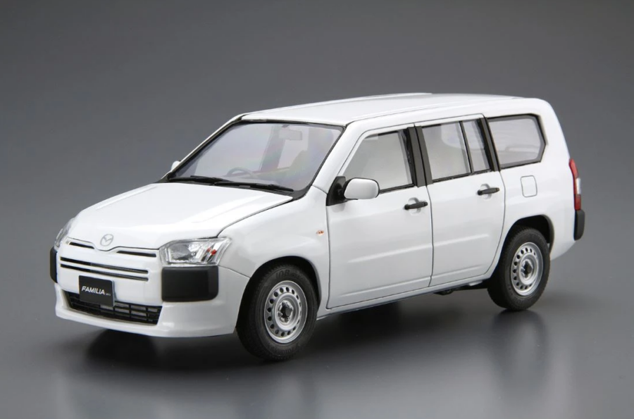 1:24 Scale Aoshima Mazda Familia Van 2018 NCP160M Model Kit - Image 2