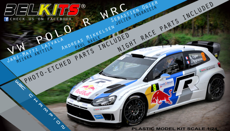 1:24 Scale Belkits VW Volkswagen Polo R WRC Rally Car Model Kit