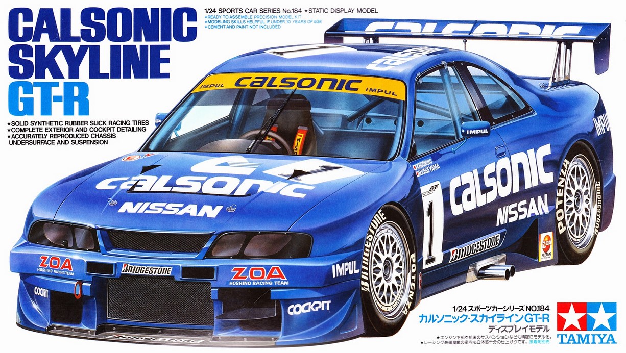 1:24 Scale Tamiya Nissan Skyline R33 GTR Calsonic JGTC Race Car Model Kit -  Kent Models