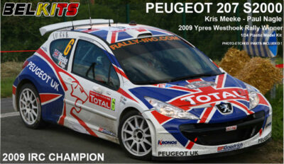 1:24 Scale Belkits Peugeot 207 S2000 Rally Car Model Kit