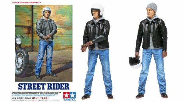 1:12 Scale Tamiya Street Rider Figure For all 1:12 Bike Model Kits #1271