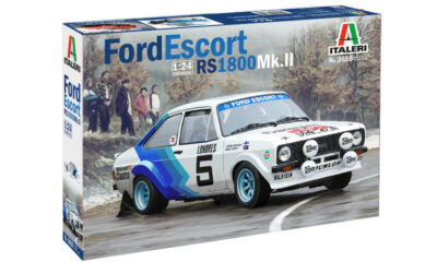 1:24 Scale Italeri Ford Escort Mk2 White/Blue Model Kit