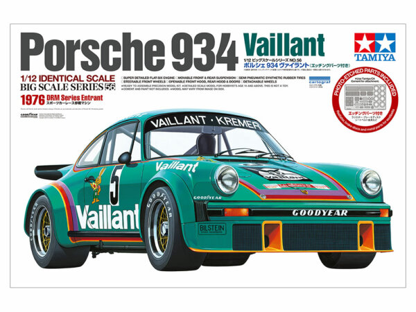 1 12 Scale Tamiya Massive Porsche 911 934 Vaillant Race Car Model Kit 1498p Kent Models