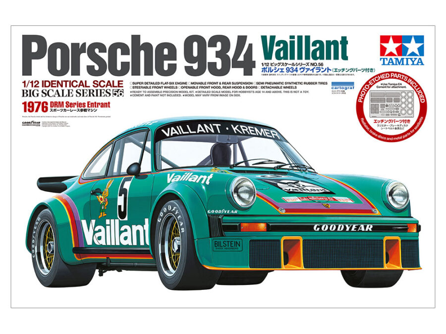 1:12 Scale Tamiya Porsche 911 934 Vaillant Race Car Model Kit
