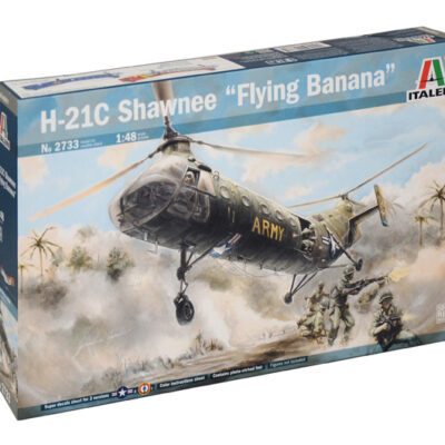 1:48 scale Italeri H-21 Shawnee Flying Banana Helicopter Model Kit