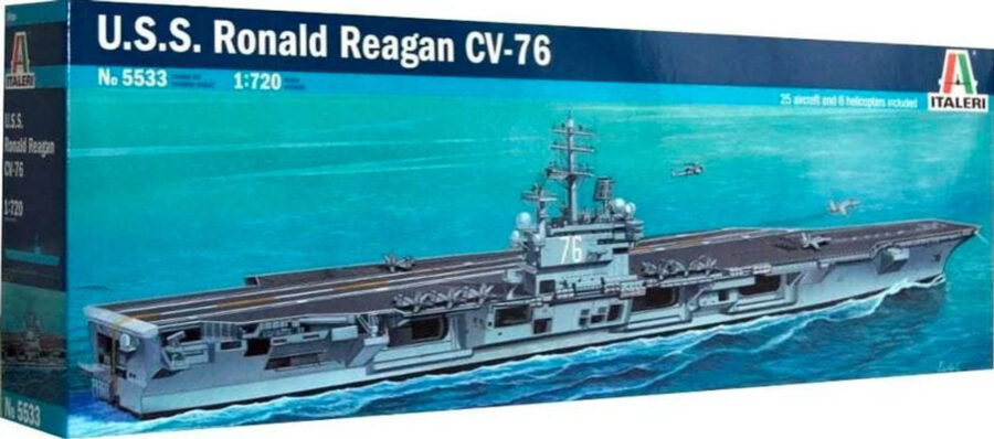 1:720 Scale Italeri USS Ronald Reagan Ship Model Kit