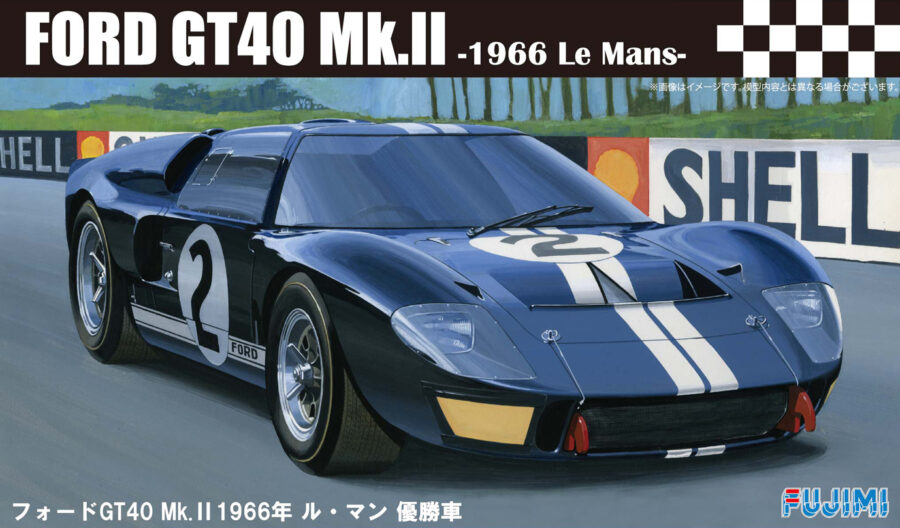 1:24 Scale Fujimi Ford GT40 MK2 1966 LeMans Black Model Kit
