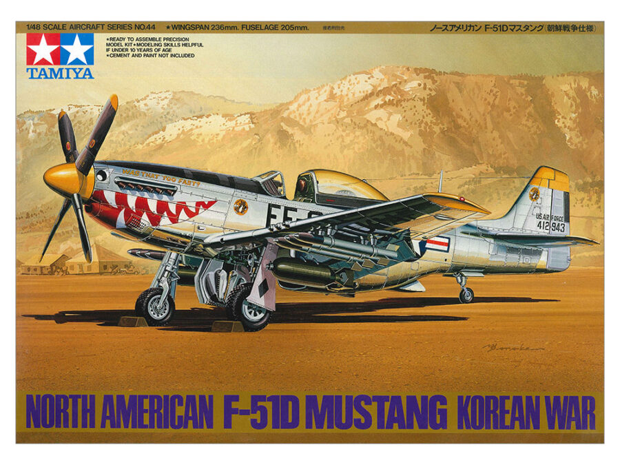 1:48 Scale Tamiya North American F-51D Mustang Korean War Model Kit