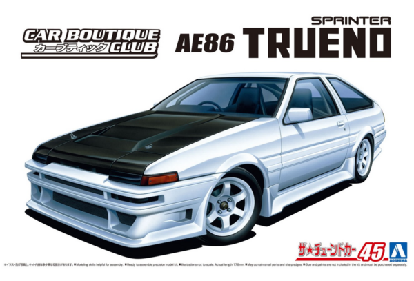 1:24 Scale Aoshima Car Boutique Club Toyota AE86 Trueno Car Model Kit