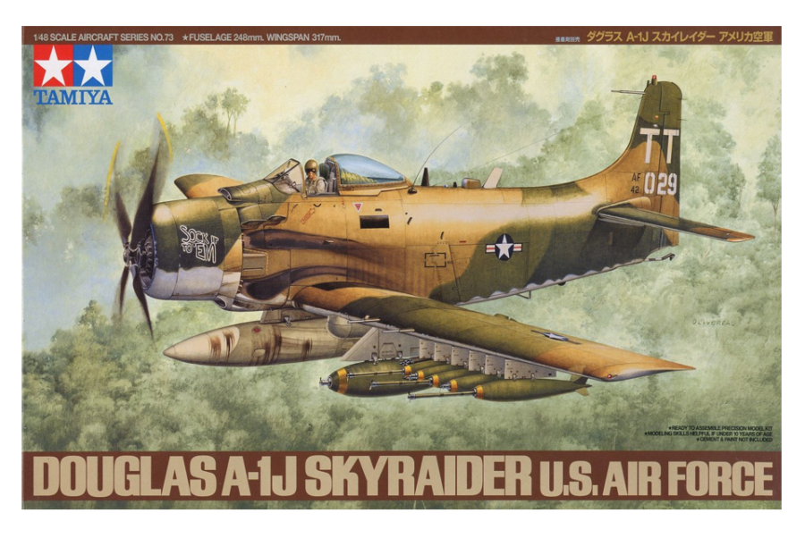 1:48 Scale Tamiya A-1J Skyraider U.S Air Force Model Kit