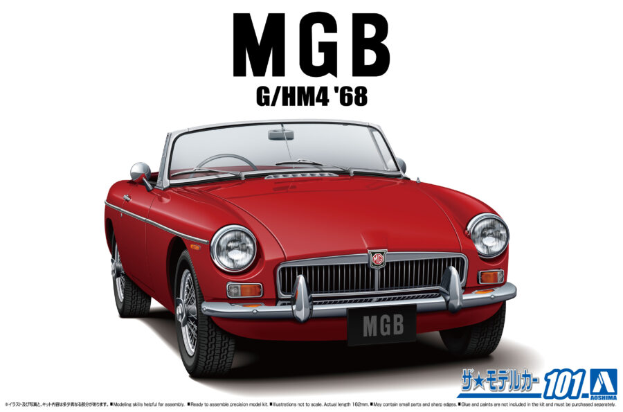 1:24 Scale Aoshima MG MGB G/HM4 MK2 Roadster 1968 Model Kit