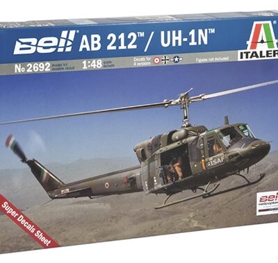 1:48 scale Italeri Bell AB212 UH 1N Helicopter Model Kit