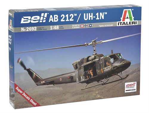 1:48 Scale Italeri Bell AB212 UH 1N Helicopter Model Kit  #1400