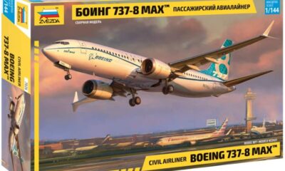 1:144 Scale Zvezda Boeing 737 MAX 8 Aircraft Model Kit