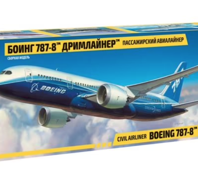 1:144 scale Zvezda Boeing 787 Dreamliner Plane Model Kit