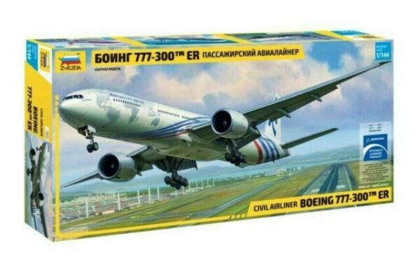 1:144 Scale Zvezda Boeing 777-300ER Plane Model Kit