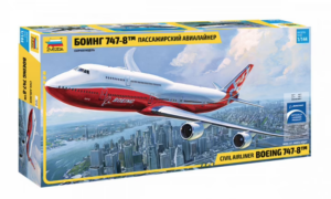 1:144 Scale Zvezda Boeing 747-8 Plane Model Kit  #1414