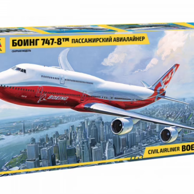 1:144 scale Zvezda Boeing 747-8 Plane Model Kit