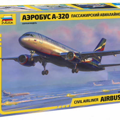 1:144 scale Zvezda Airbus A-320 Plane Model Kit