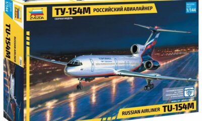 1:144 Scale Zvezda TU-154M Russian Airliner Plane Model Kit