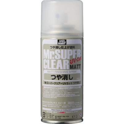 Mr Hobby Super Clear UV Cut Top Coat Spray Can 170ml - Flat
