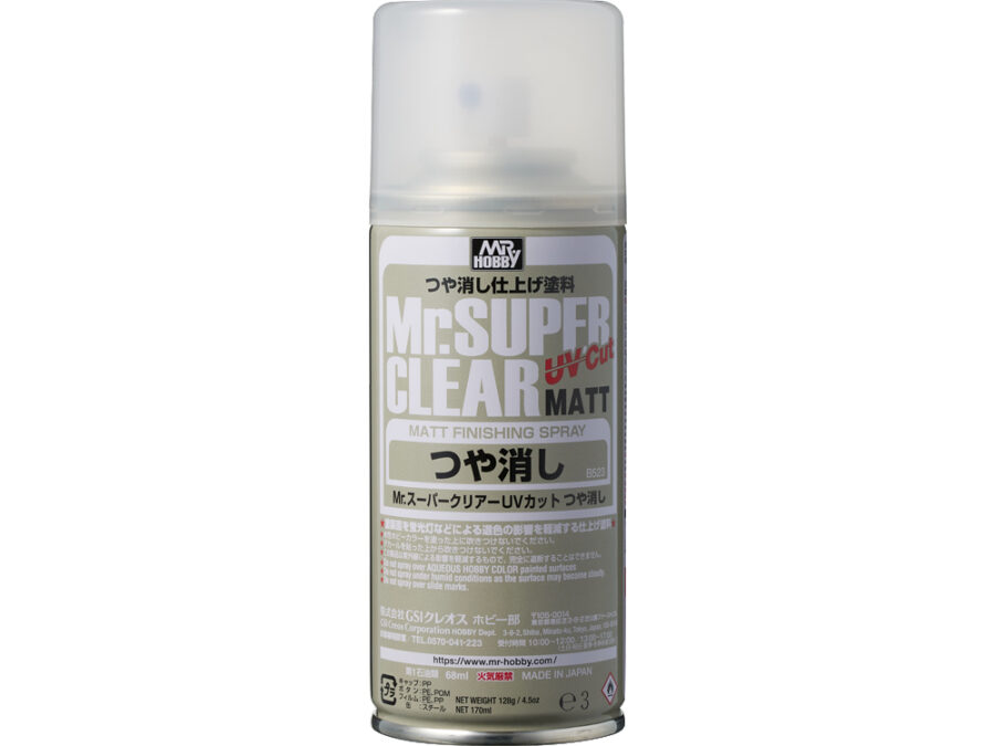 Mr.Hobby Super Clear UV Cut Top Coat Spray Can 170ml - Flat
