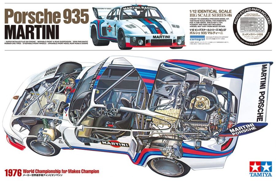 1:12 Scale Tamiya Porsche 935 Martini Race Car Model Kit