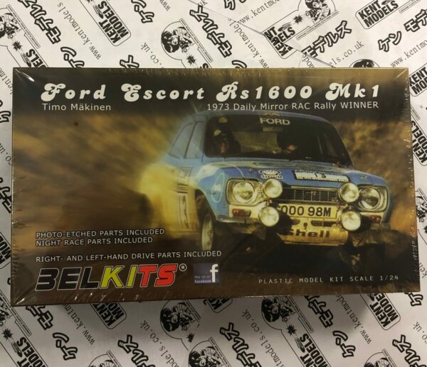 1:24 Scale Belkits Ford Escort 1973 MK1 Rally Car Model Kit