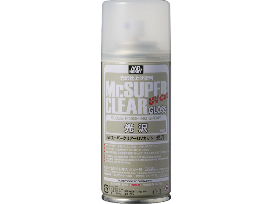 Mr.Hobby Super Clear UV CUT Top Coat Spray Can 170ml – Gloss