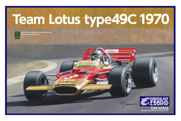 1:20 Scale Ebbro Team Lotus Type 49C 1970 Model Car Kit #1503p