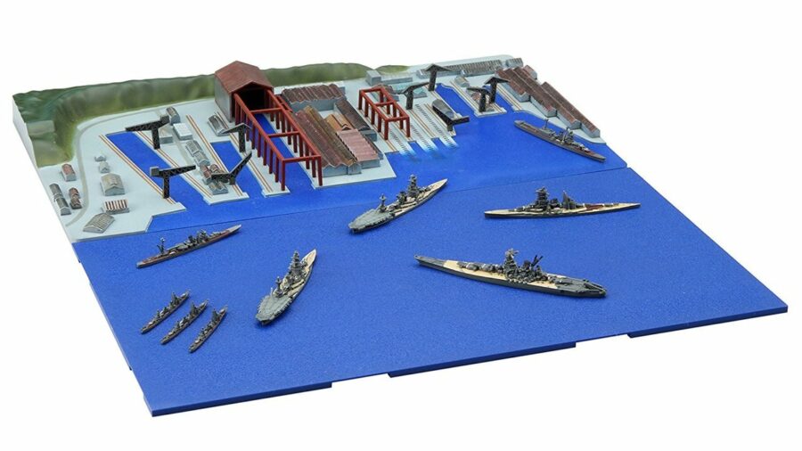 1:3000 Scale Fujimi 1945 Kure Naval Port Remaining Warship Set Model Kit - Image 2