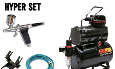 Kent Models Hyper Airbrush and Compressor SET For Painting Models