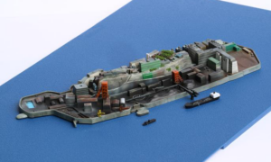 1:3000 Scale Gunkanjima Hashima Island Scene Model Kit No.NWC-99 #p