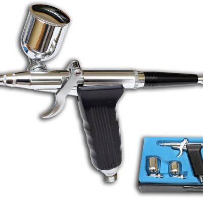 Kent Models 0.5mm trigger-type gravity feed airbrush with three paint cups