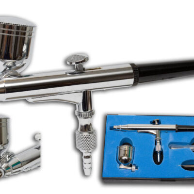 Kent Models 0.3mm side-feed dual-action airbrush with removable side paint cup