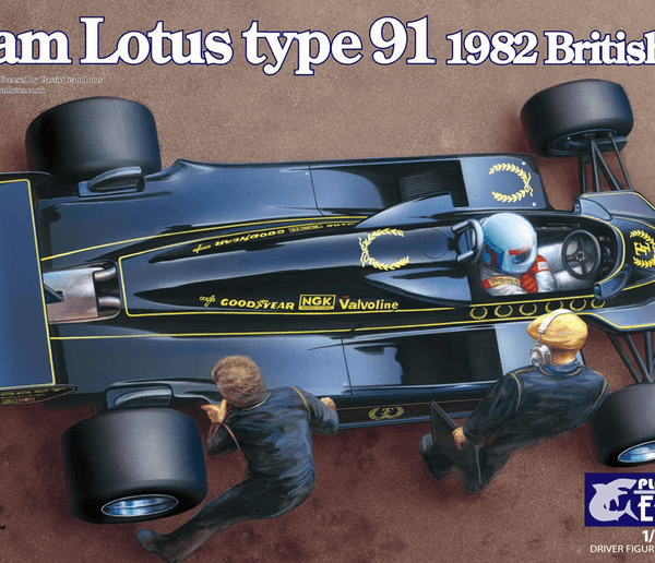 120 Scale Ebbro Team Lotus Type 91 (1982) F1 Model Car Kit 1576p