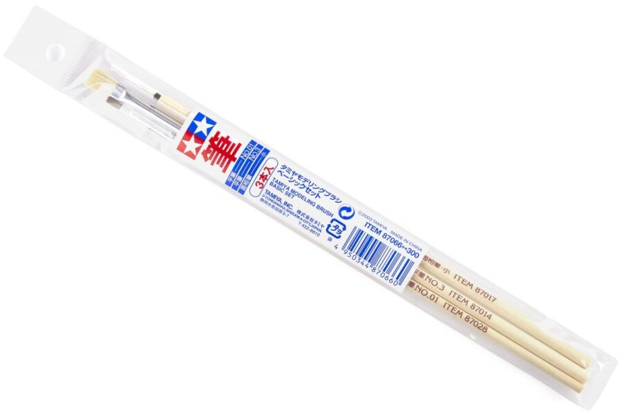 Tamiya Modelling Brushes - 3 Pack Basic Set - Image 3