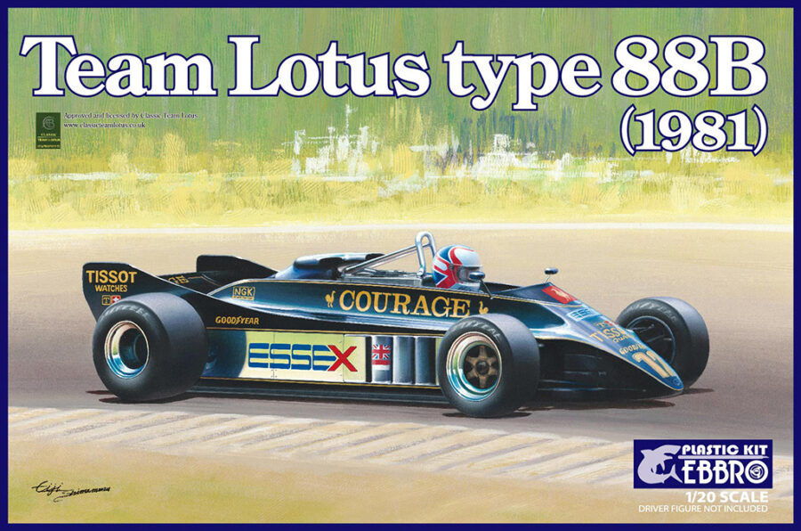 1:20 Scale Ebbro Team Lotus Courage 88B F1 Model Car Kit