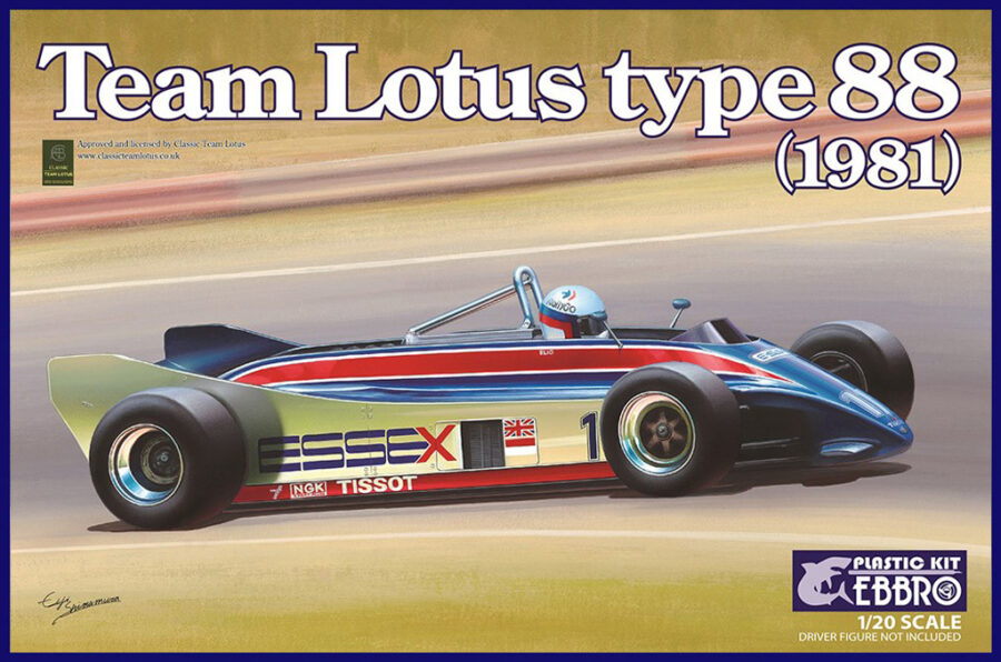 1:20 Scale Ebbro Team Lotus Type 88 Essex F1 Model Car Kit