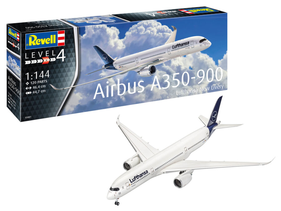 1:144 Scale Revell Airbus A350-900 Lufthansa New Livery Model Kit