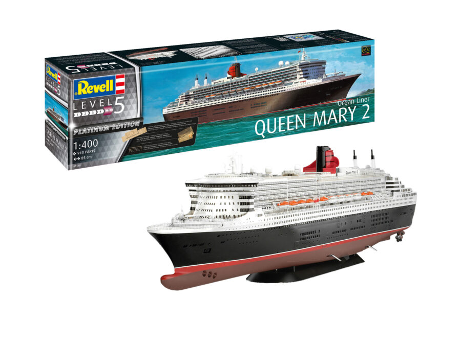 1:400 Revell Large Scale Queen Mary 2 Model Ship Kit