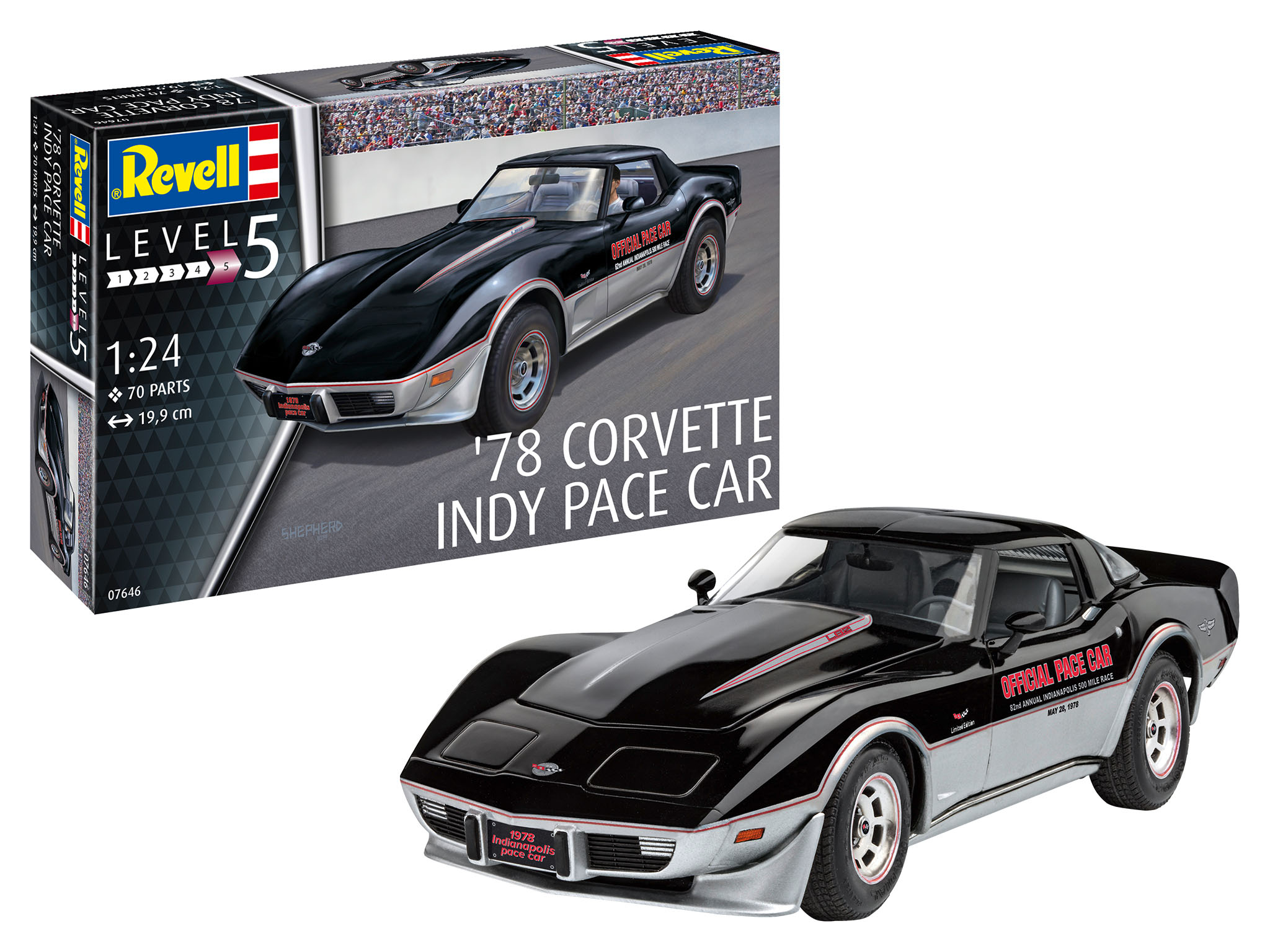 1 24 Scale Revell Corvette Indy Pace Car Model Car Kit 1639 Kent Models