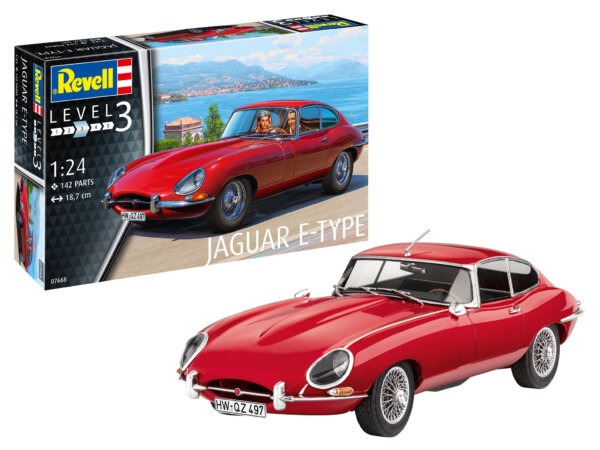 1:24 Scale Revell Jaguar E Type Coupe Car Model Kit #1635