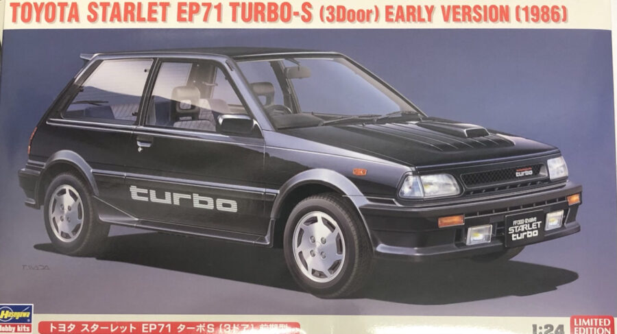 1:24 Scale Hasegawa Toyota Starlet Turbo EP71 Race Car Model Kit