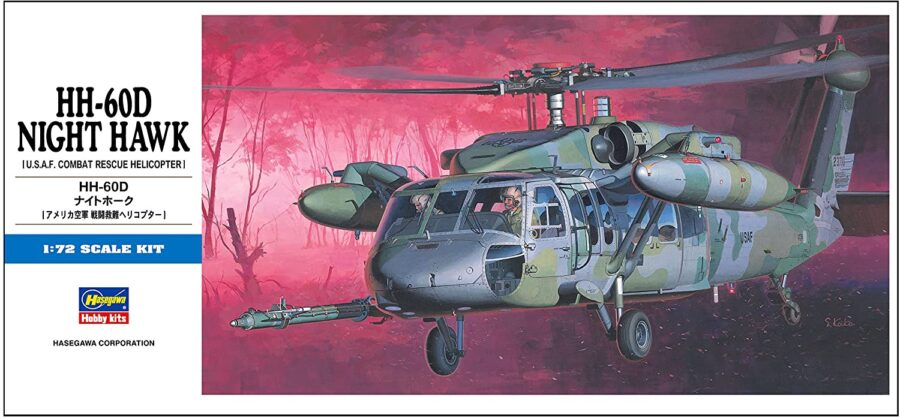 1:72 Scale Hasegawa HH-60D Night Hawk Helicopter Model Kit